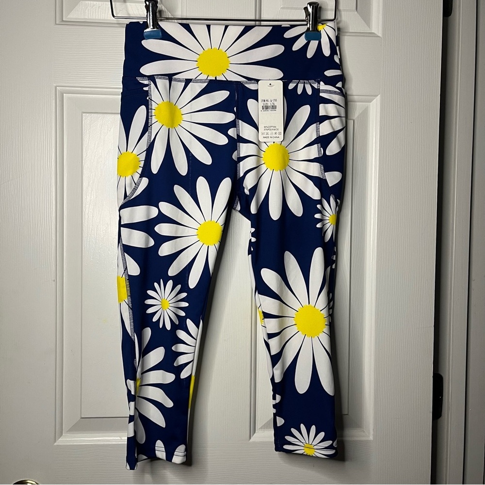 Daisy Flower Print Leggings for Women